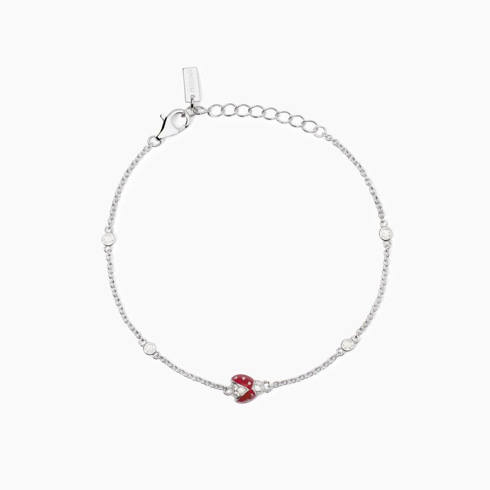 Mabina Bracciale Argento Coccinella e Zirconi