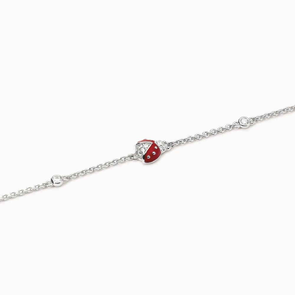 Mabina Bracciale Argento Coccinella e Zirconi