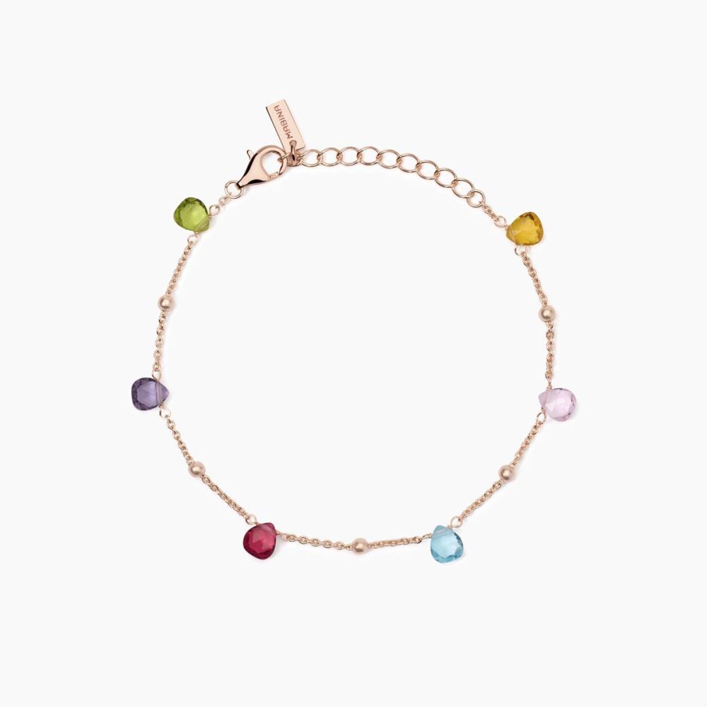 Mabina Bracciale Argento Rosè Glass Multicolor