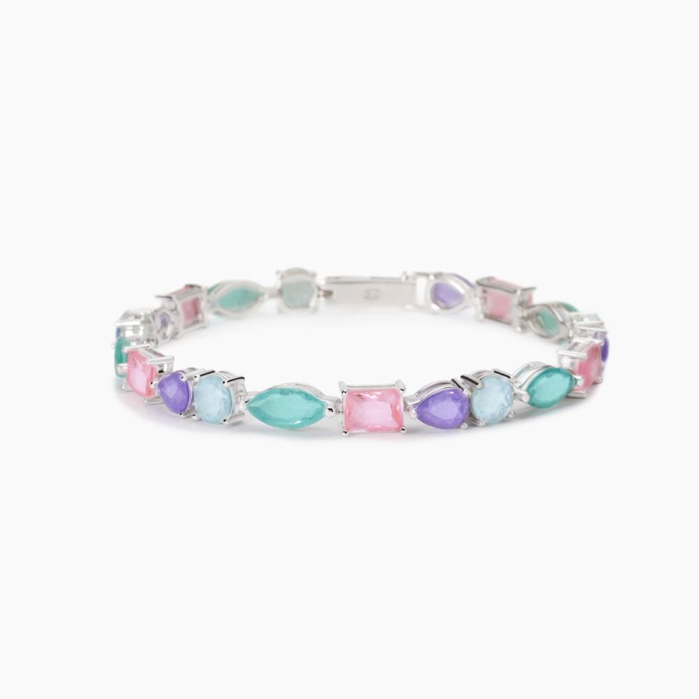 Mabina Bracciale Argento Fusion Stone Multicolor Santorini