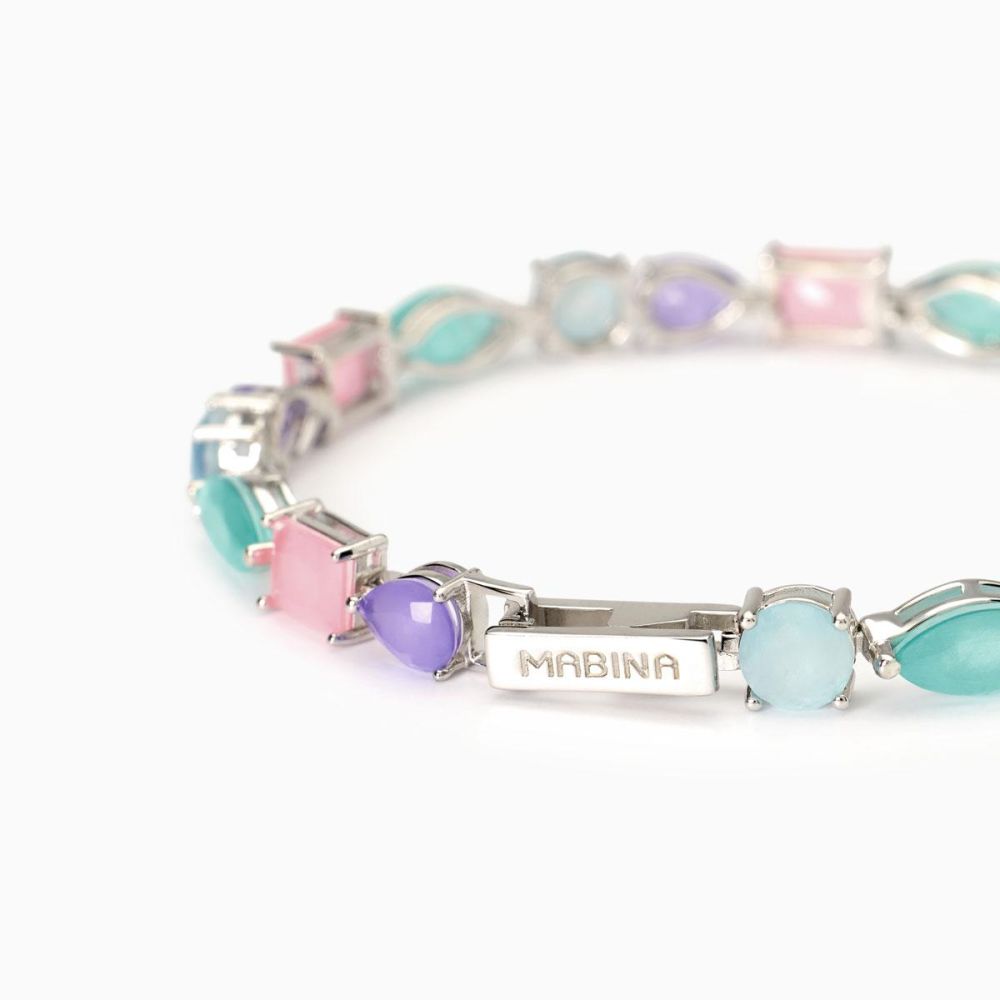 Mabina Bracciale Argento Fusion Stone Multicolor Santorini