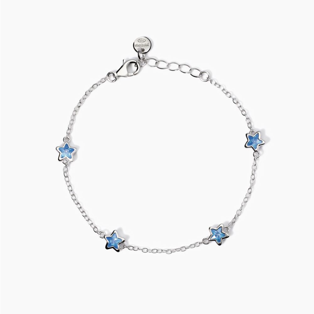 Mabina Bracciale Kids Argento Stelle Azzurre