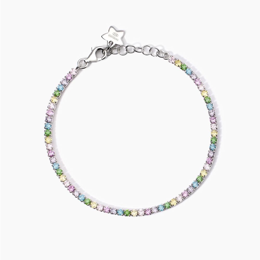 Mabina Tennis Kids Argento Cristalli Multicolor