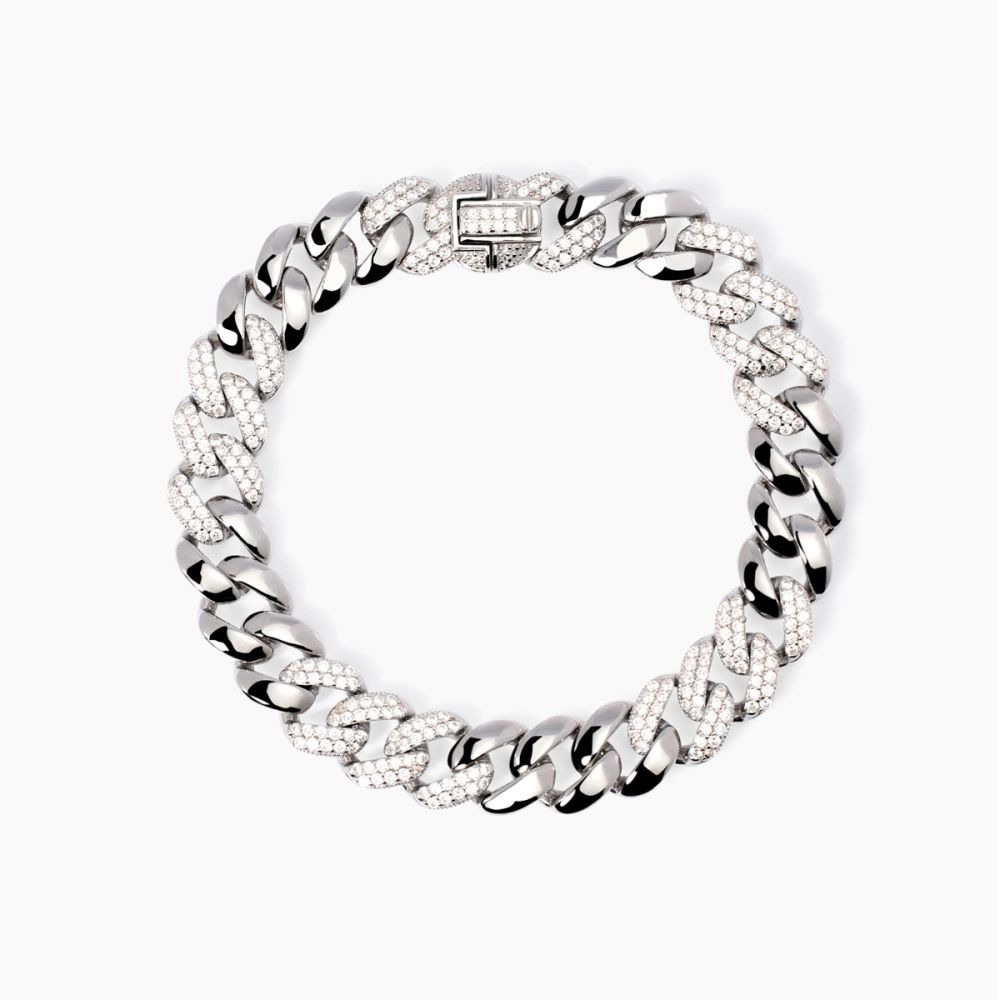Mabina Bracciale Argento Groumette e Zirconi