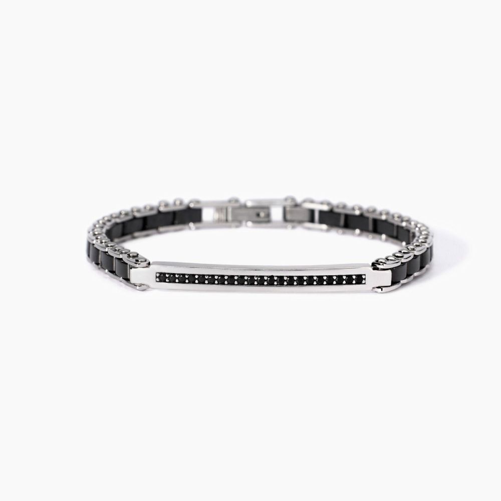 Mabina Bracciale Argento e Ceramica Nera