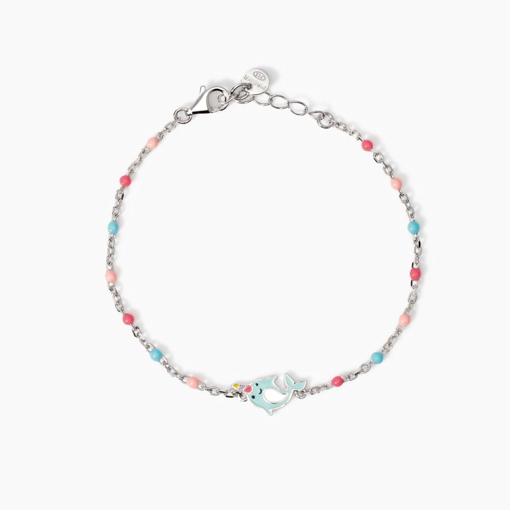 Mabina Bracciale Argento Narvalo Smaltato Delfina