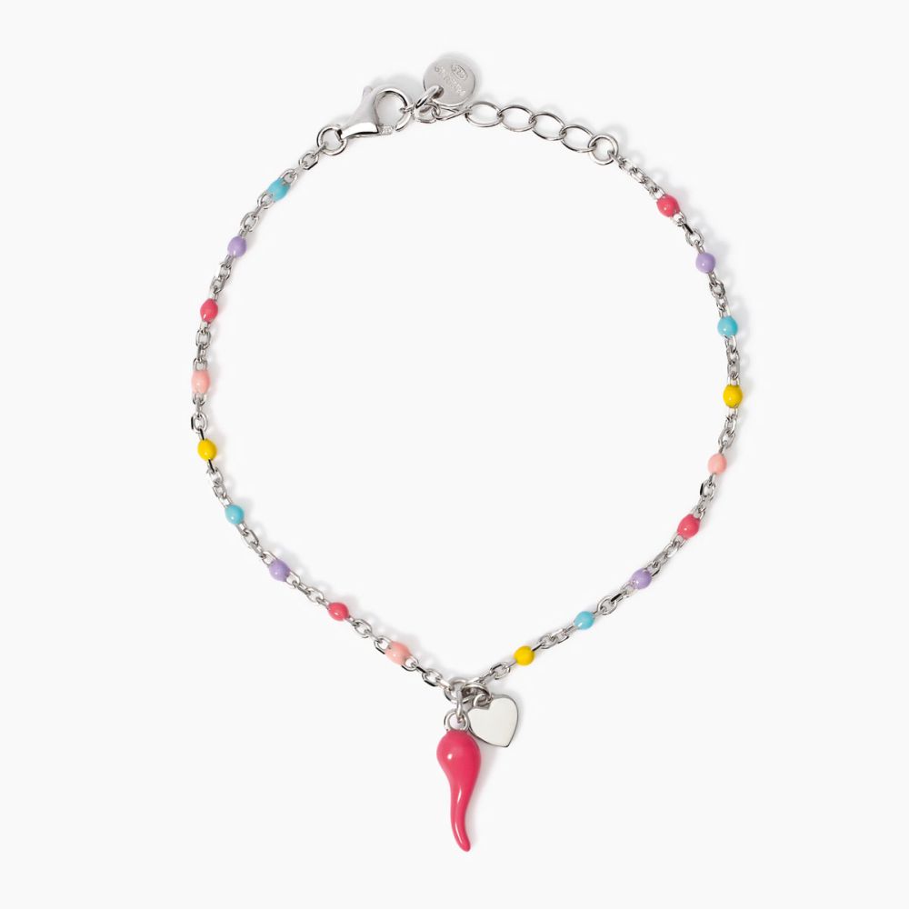 Mabina Bracciale Argento Cornetto Rosa Buena Suerte