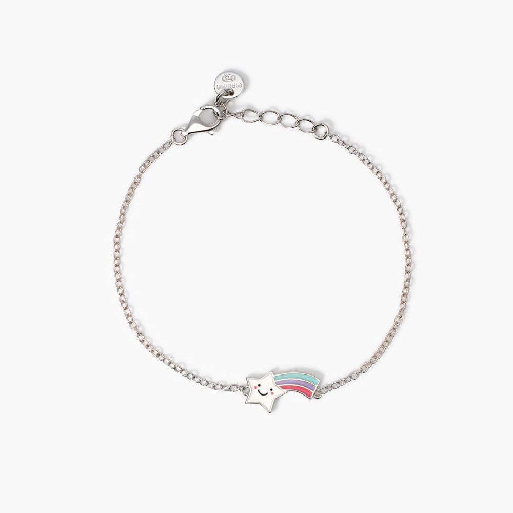 Mabina Set 2 Bracciali Argento Stellina Smaltata Best Friends