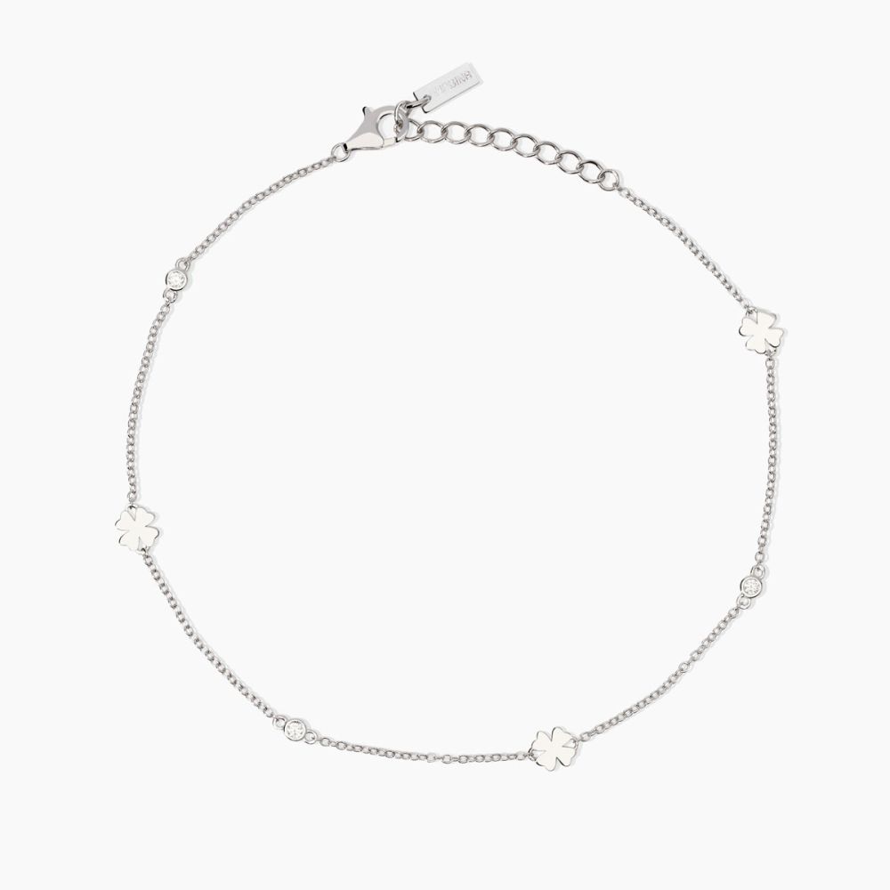Mabina Cavigliera Argento con Quadrifogli Long Beach