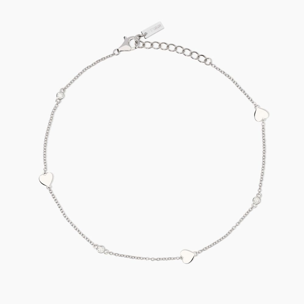 Mabina Cavigliera Argento con Cuori Long Beach
