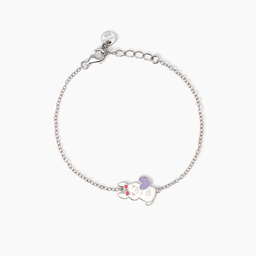 Mabina Set 2 Bracciali Argento coniglietto Best Friends