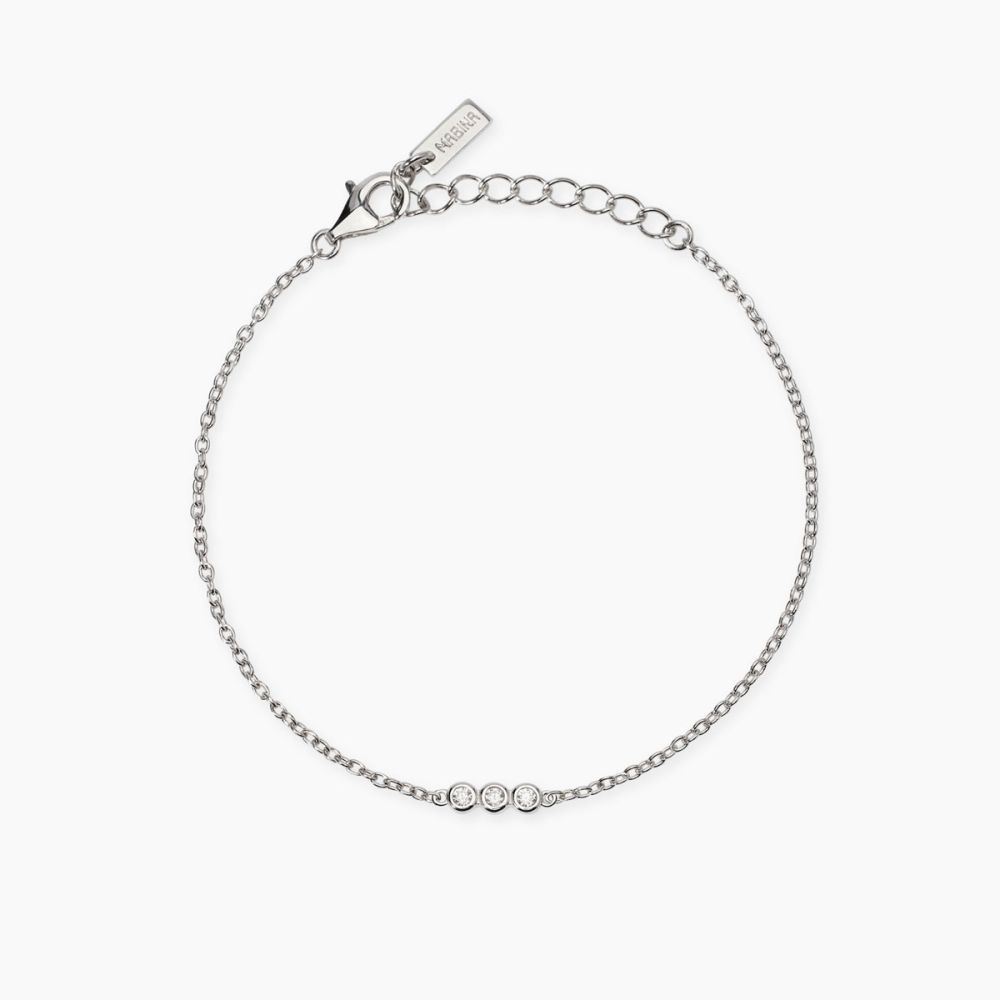 Mabina Bracciale Argento con 3 Diamanti Lab Grown