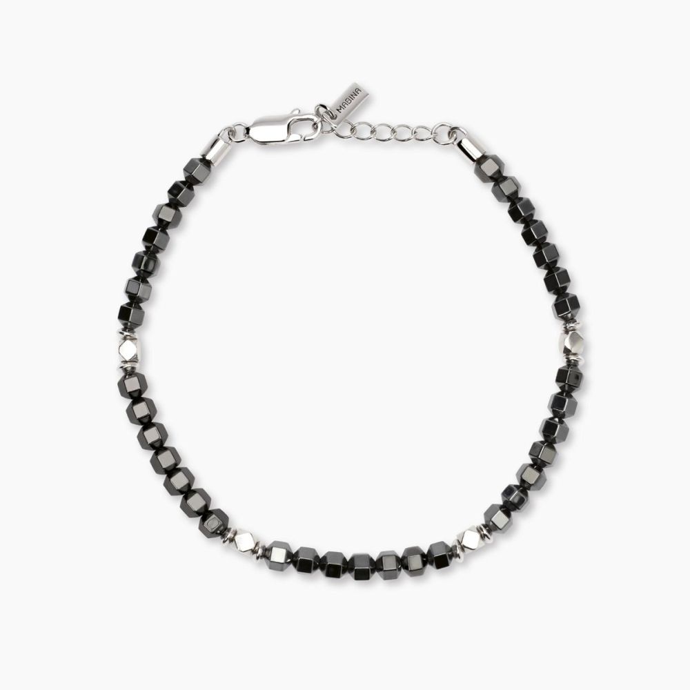 Mabina Bracciale Argento elementi Ematite