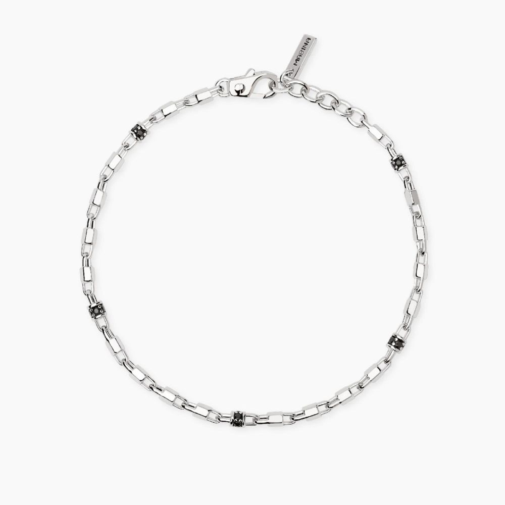 Mabina Bracciale Argento Con Zirconi Neri