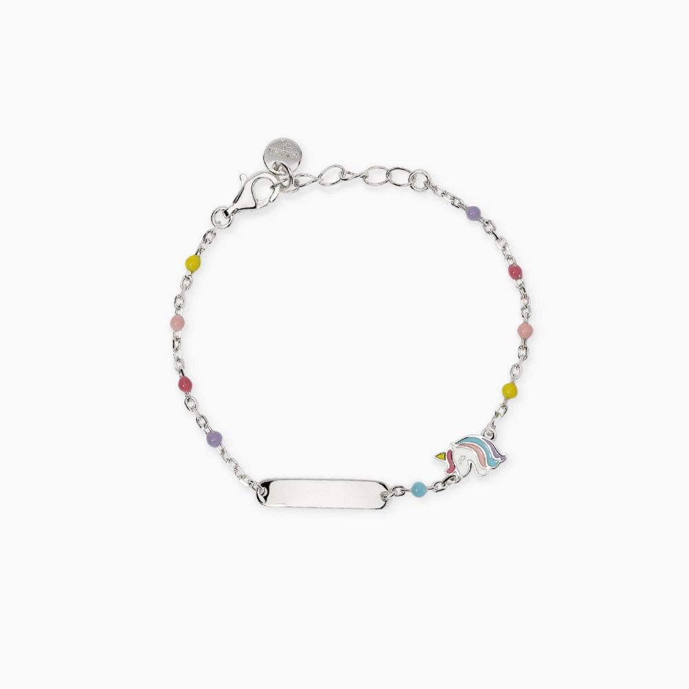 Mabina Bracciale Argento Targa e Unicorno