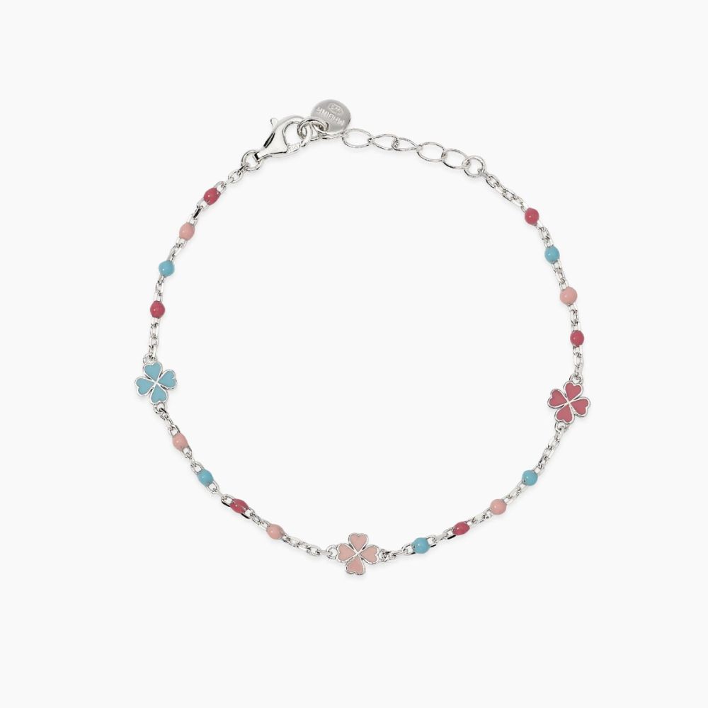 Mabina Bracciale Argento Quadrifogli Smaltati