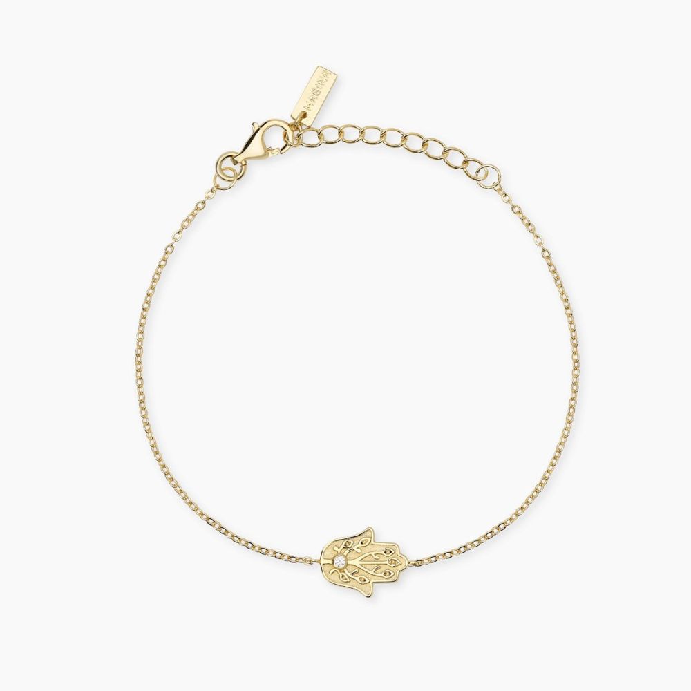 Mabina Bracciale Argento Gold con Mano di Fatima
