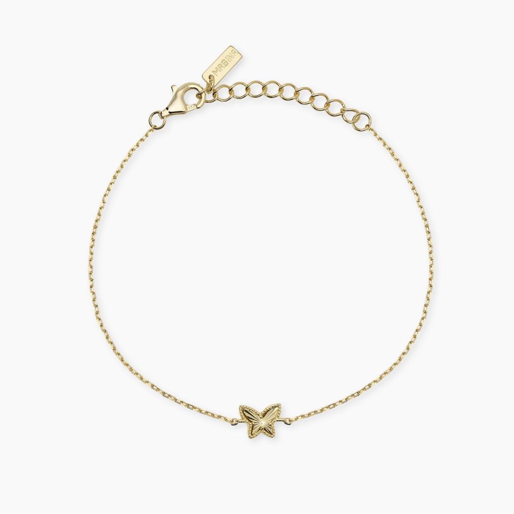 Mabina Bracciale Argento Gold con Farfalla