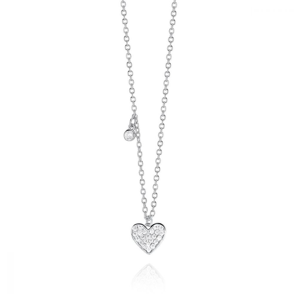 Mabina Collana Donna Argento Cuore e Zirconi