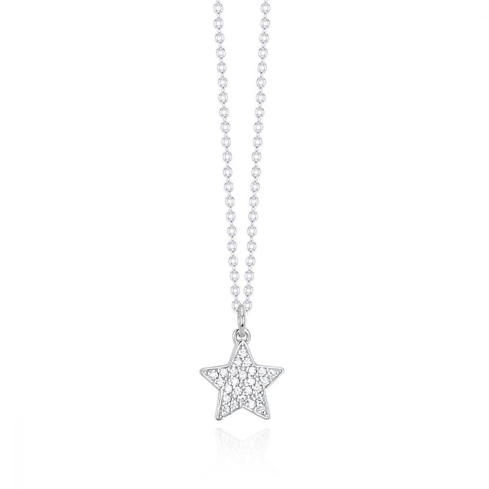 Mabina Collana Donna Argento Stella e Zirconi