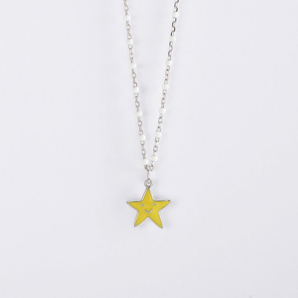 Mabina Collana Kids Argento Stella Gialla