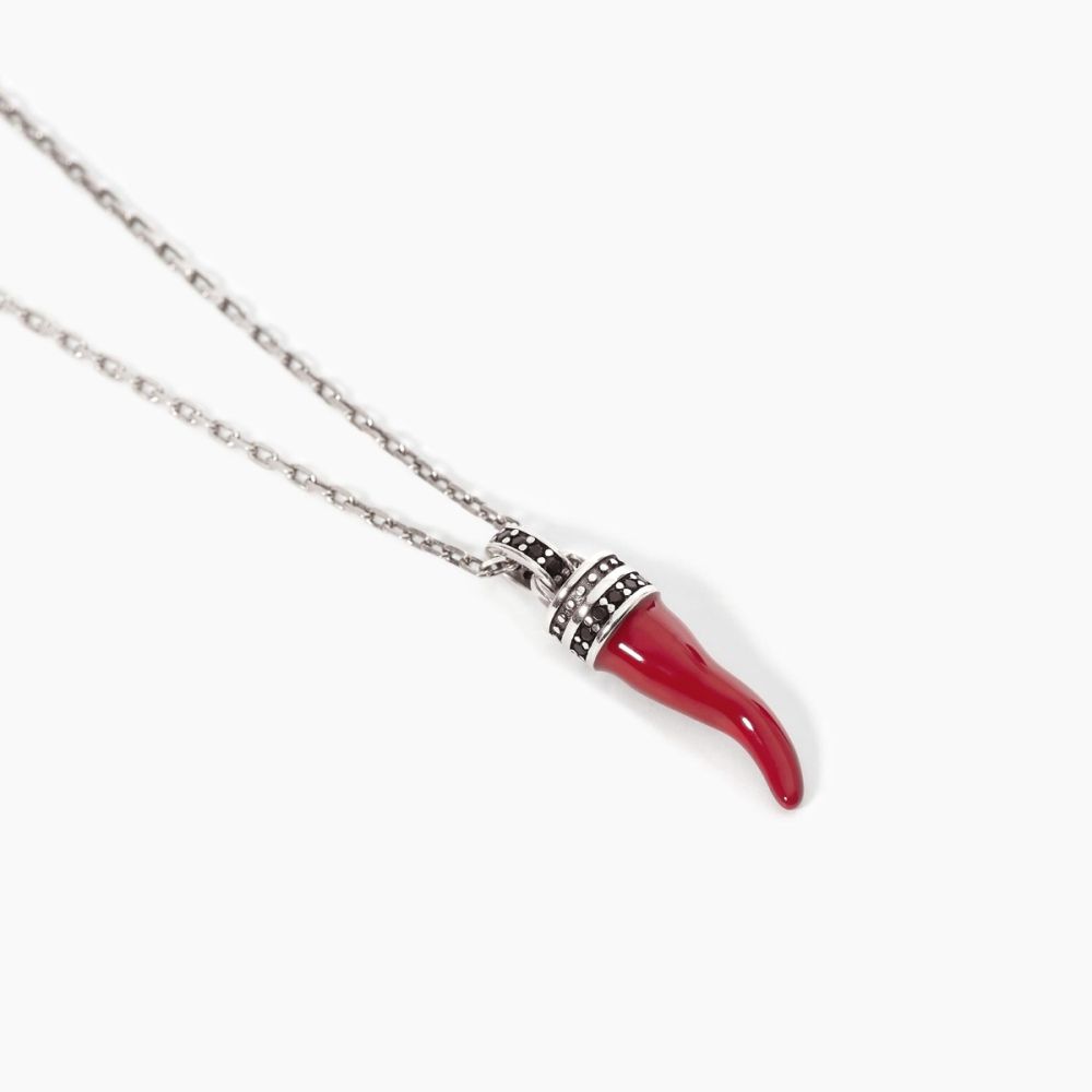 Mabina Collana Argento Cornetto Rosso