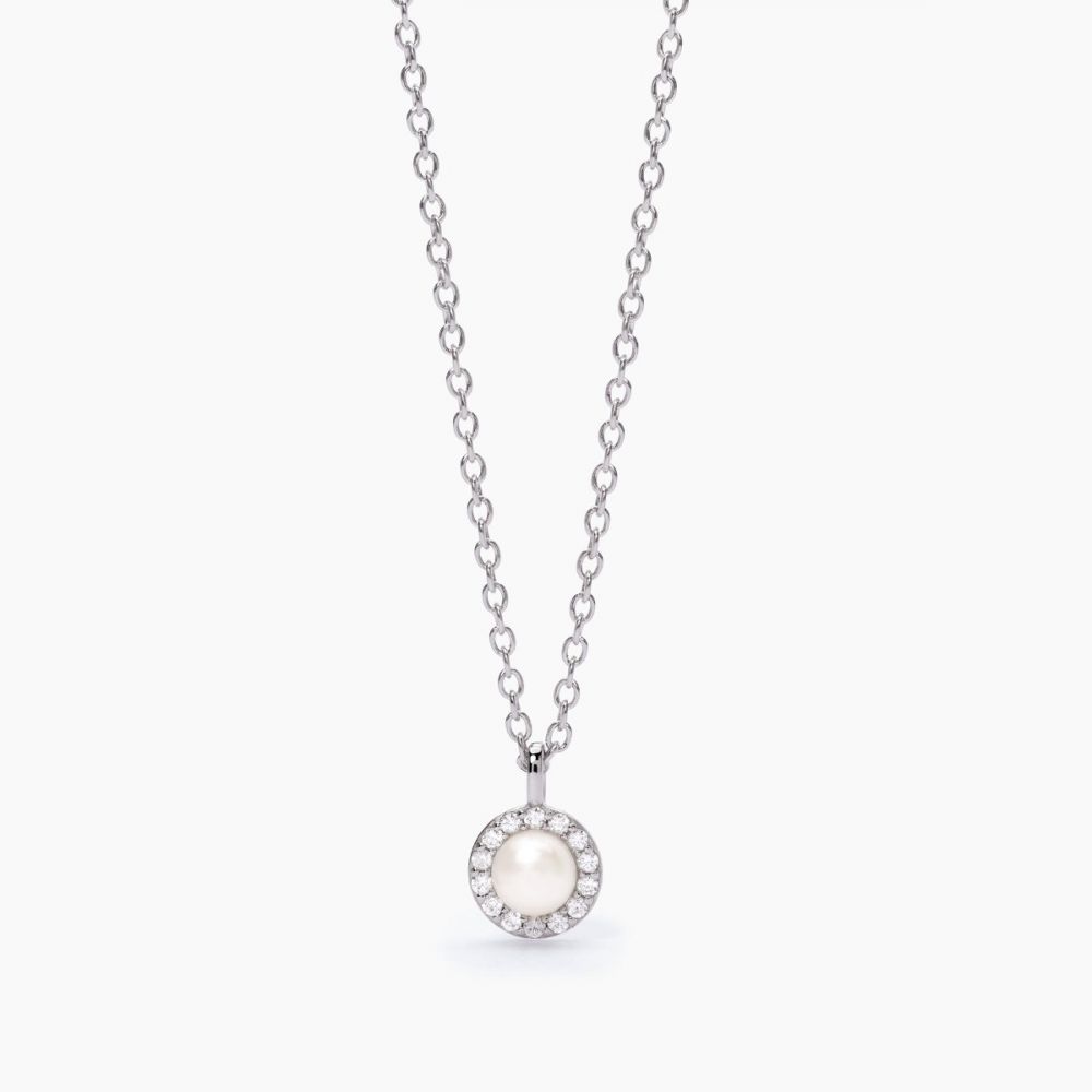Mabina Collana Donna Argento Pendente Perla