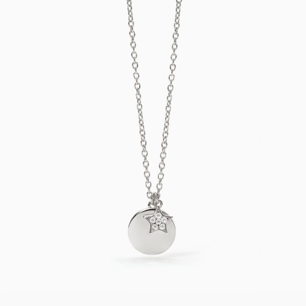Mabina Collana Donna Argento Tondo con Stella