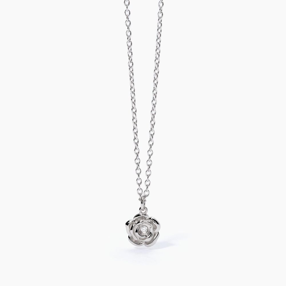 Mabina Collana Donna Argento Rosa con Zircone 