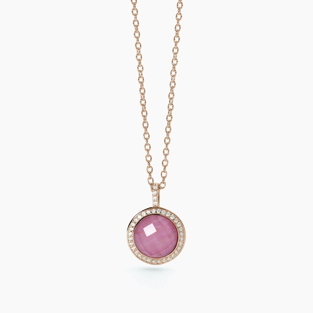 Mabina Collana Argento Rosato Rodocrosite