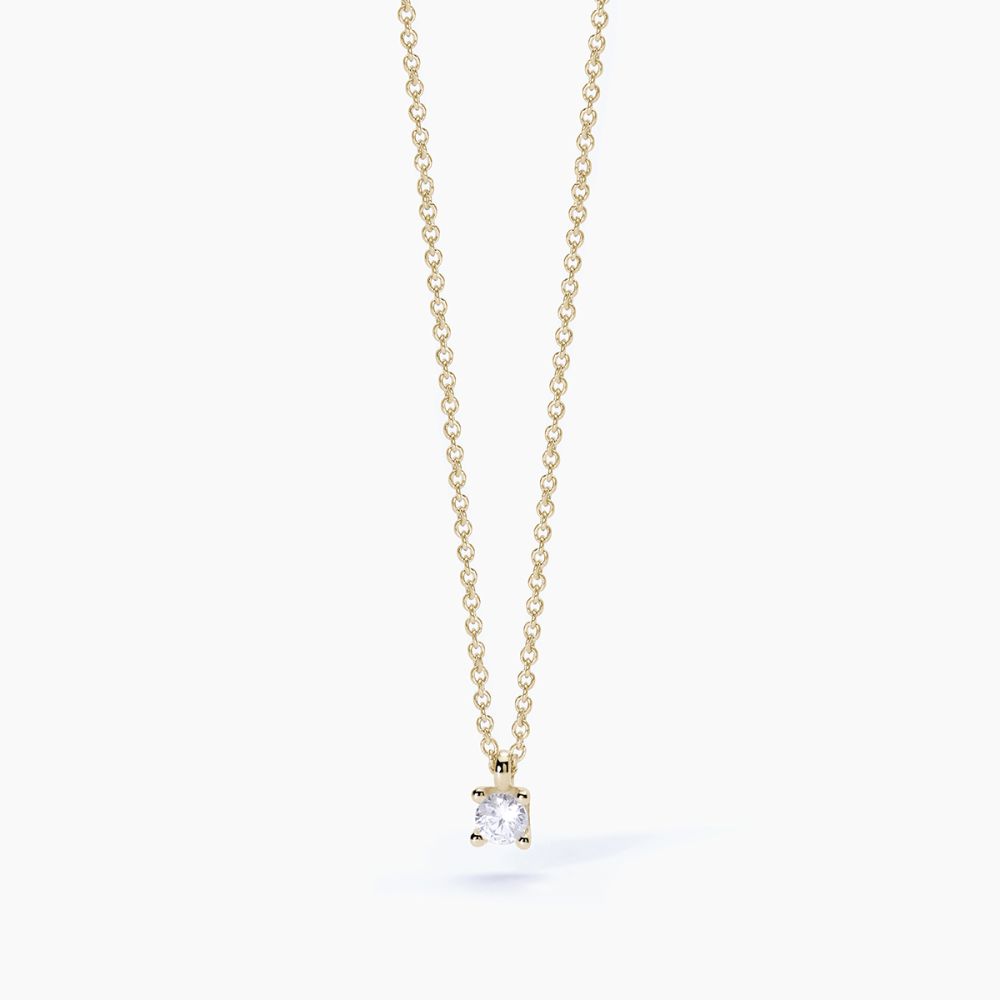 Mabina Collana Argento Dorato Punto Luce Bianco