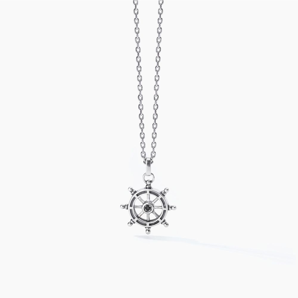 Mabina Collana Argento Timone e Zircone Nero