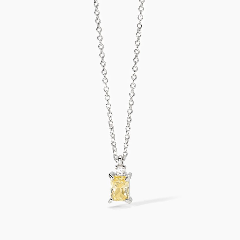 Mabina Collana Argento Zircone Lemon