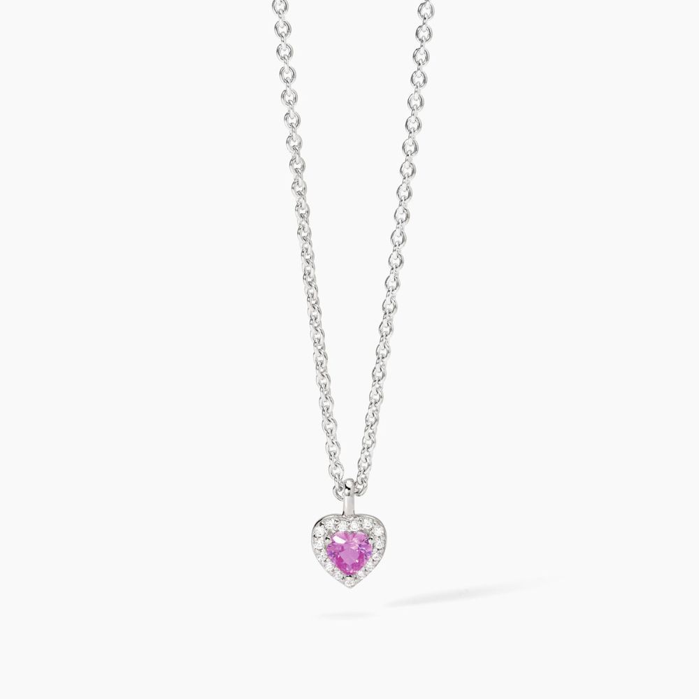 Mabina Collana Argento Cuore Tormalina e Zirconi