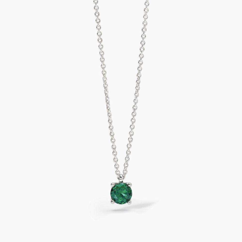 Mabina Collana Argento con Smeraldo Sintetico