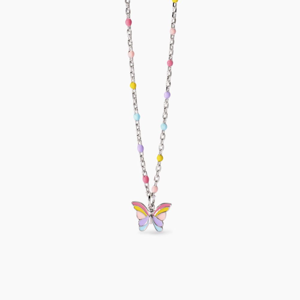 Mabina Collana Kids Argento Farfalla Smaltata
