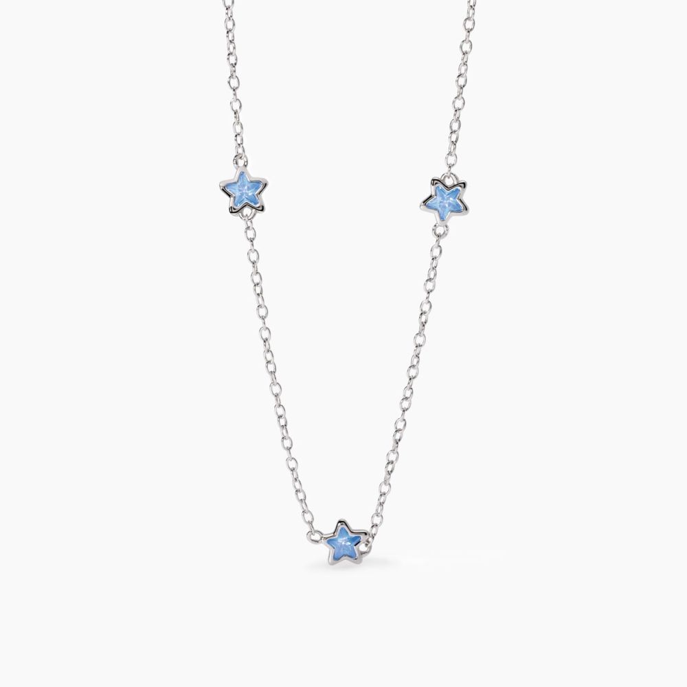 Mabina Collana Kids Argento Stelle Azzurre