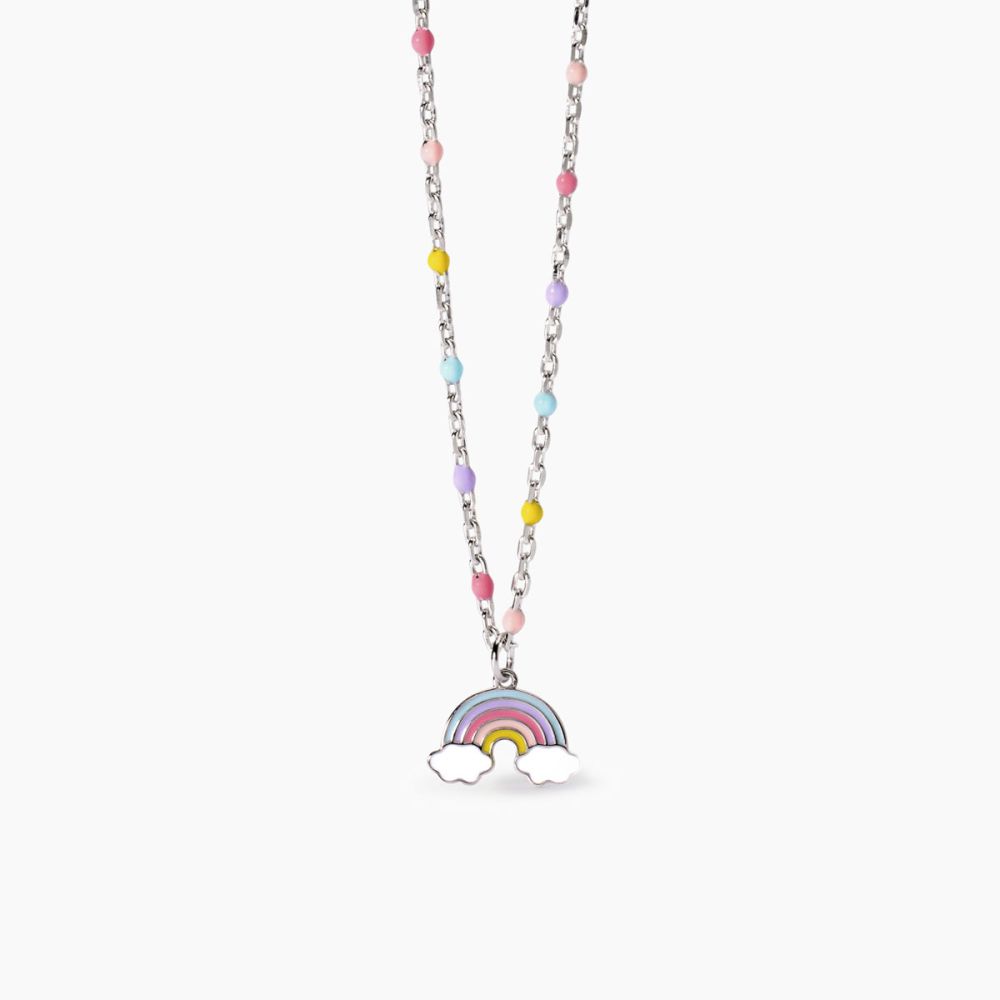 Mabina Collana Kids Argento Arcobaleno Smaltato