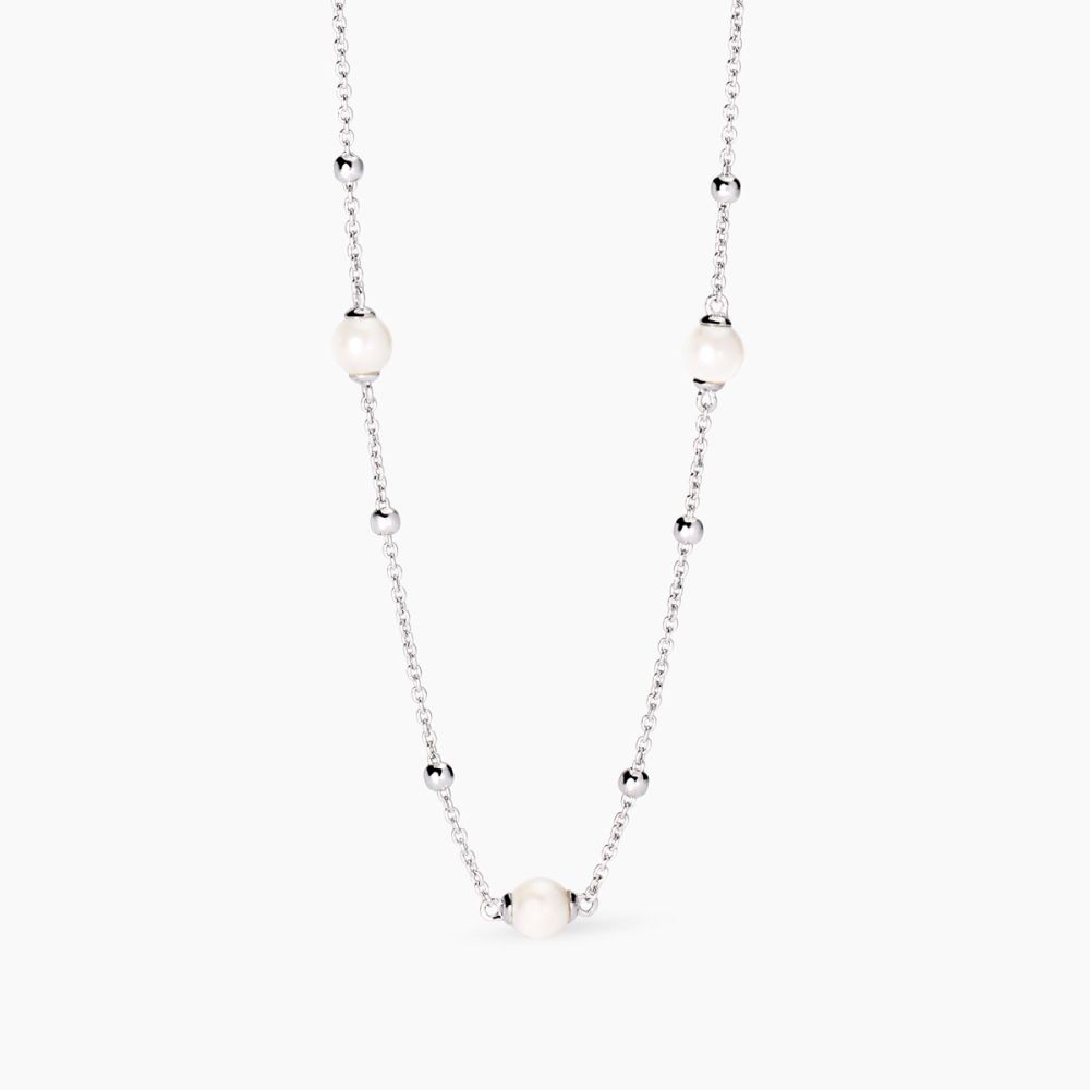 Mabina Collana Argento Perle Bianche
