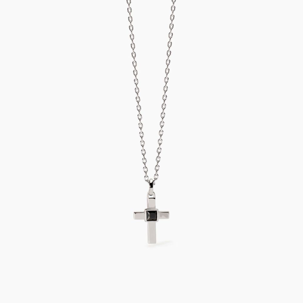 Mabina Collana Argento Croce e Zircone Mystical