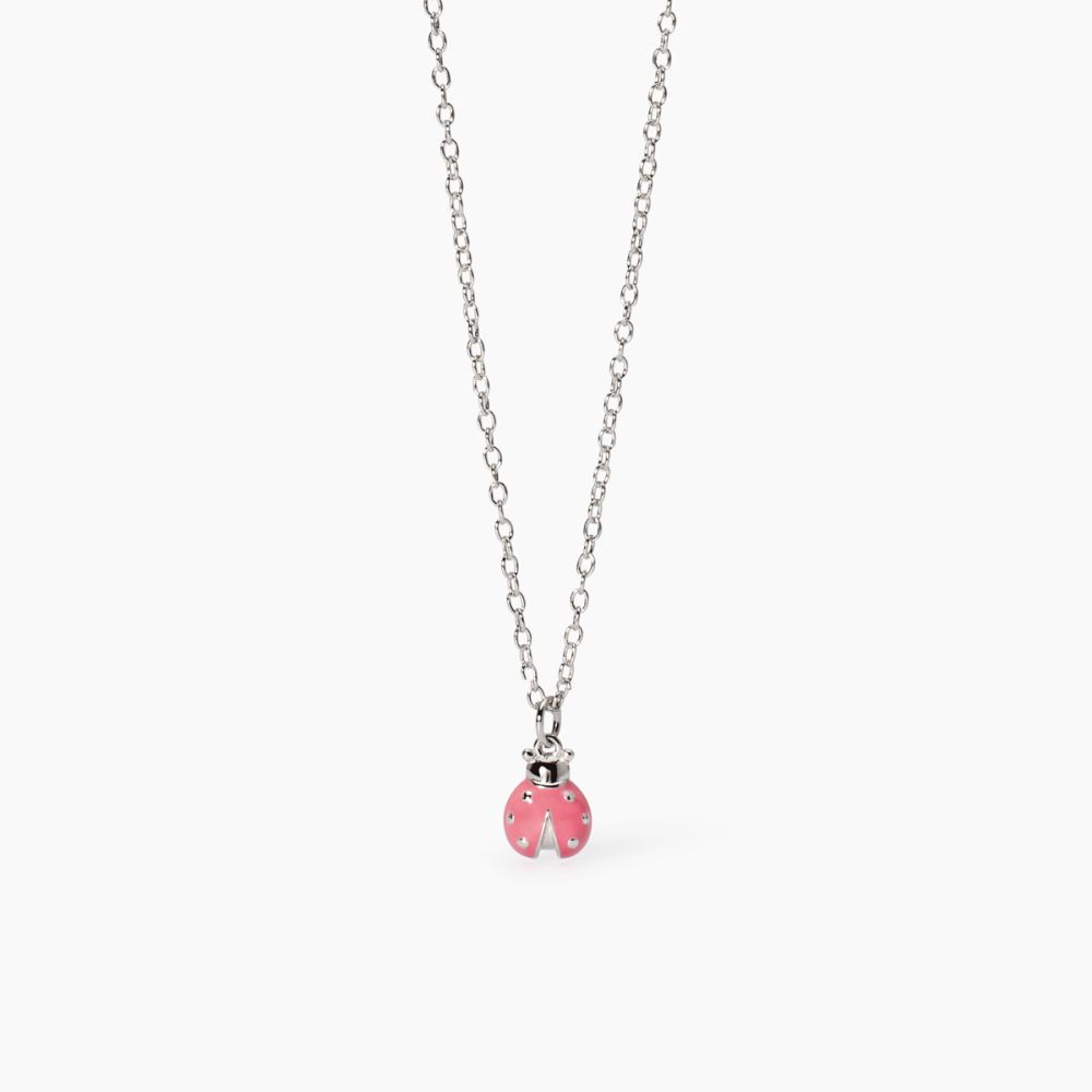 Mabina Collana Argento Coccinella Smaltata Fortunella