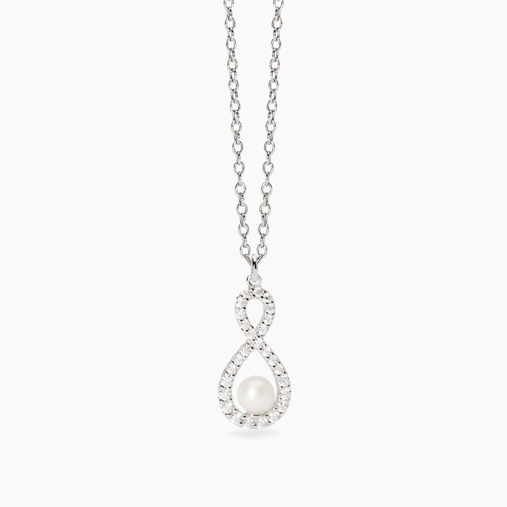 Mabina Collana Argento Infinito con Perla Endless