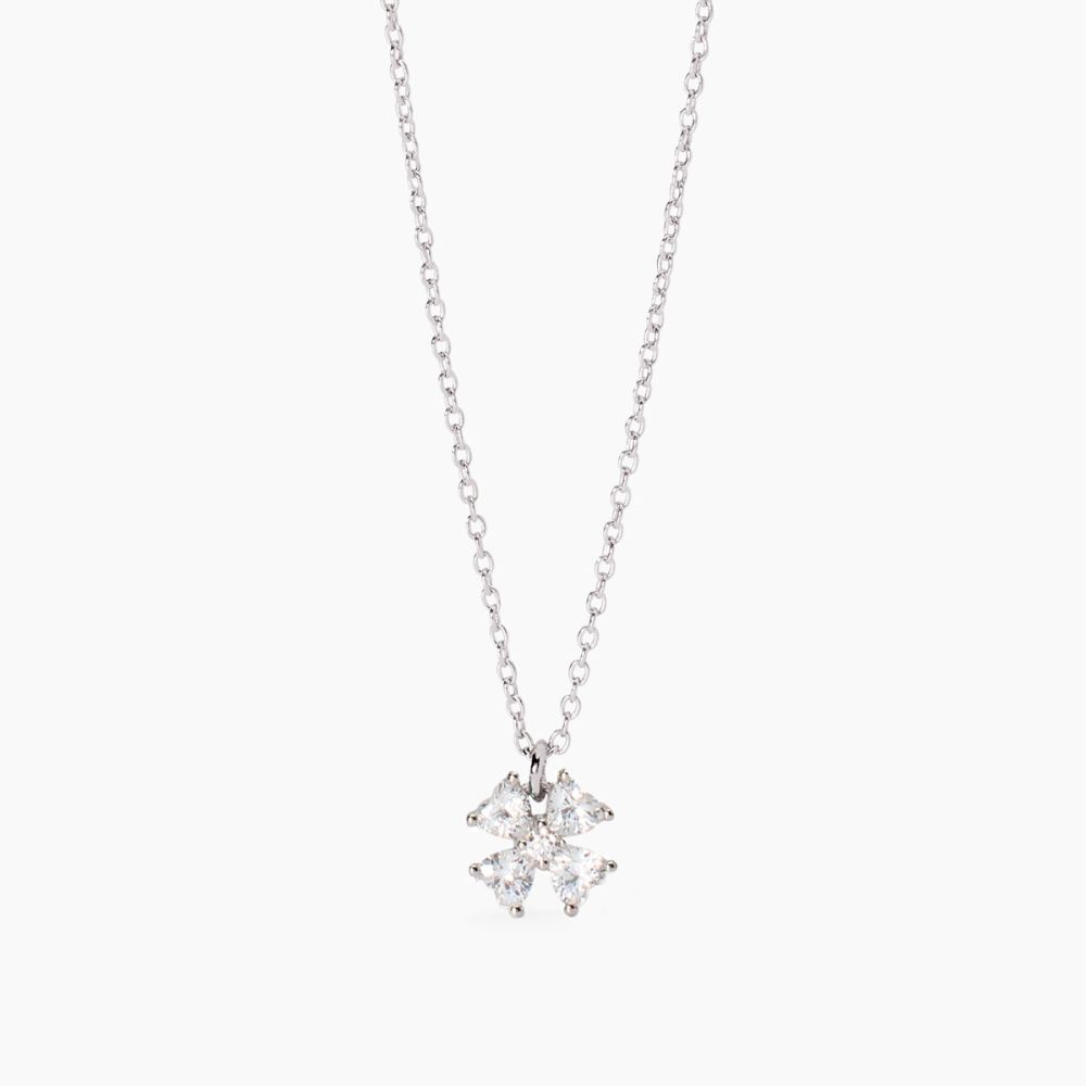 Mabina Collana Argento Quadrifoglio e Cristalli Cercami