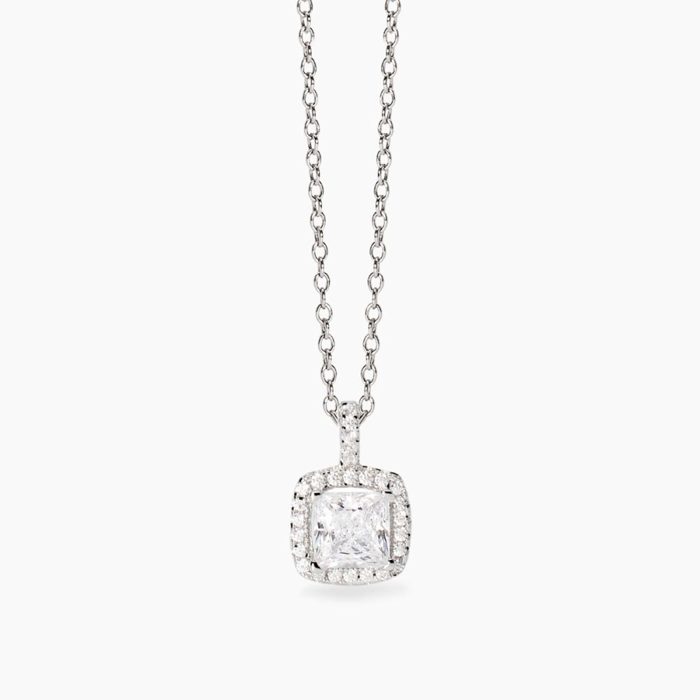 Mabina Collana Argento Zircone Bianco Cool or Rétro