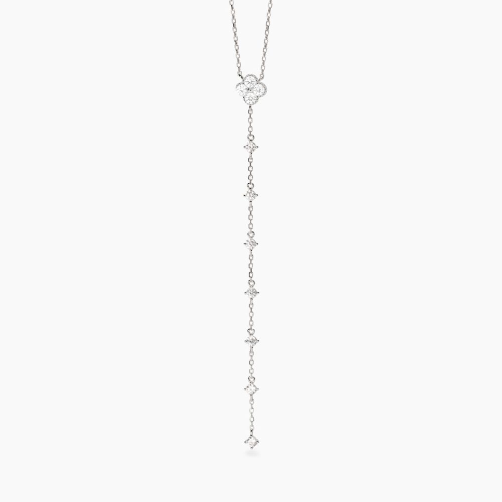 Mabina Collana Argento ad Y con Fiore Jasmine