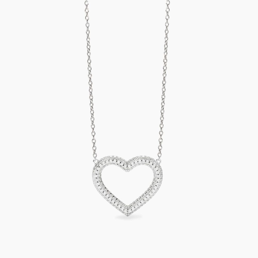 Mabina Collana Argento Cuore con Zirconi