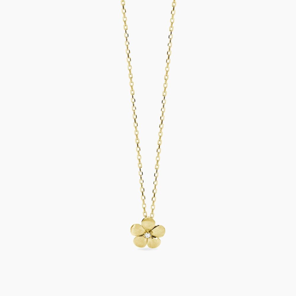 Mabina Collana Argento Gold Fiore e Zircone