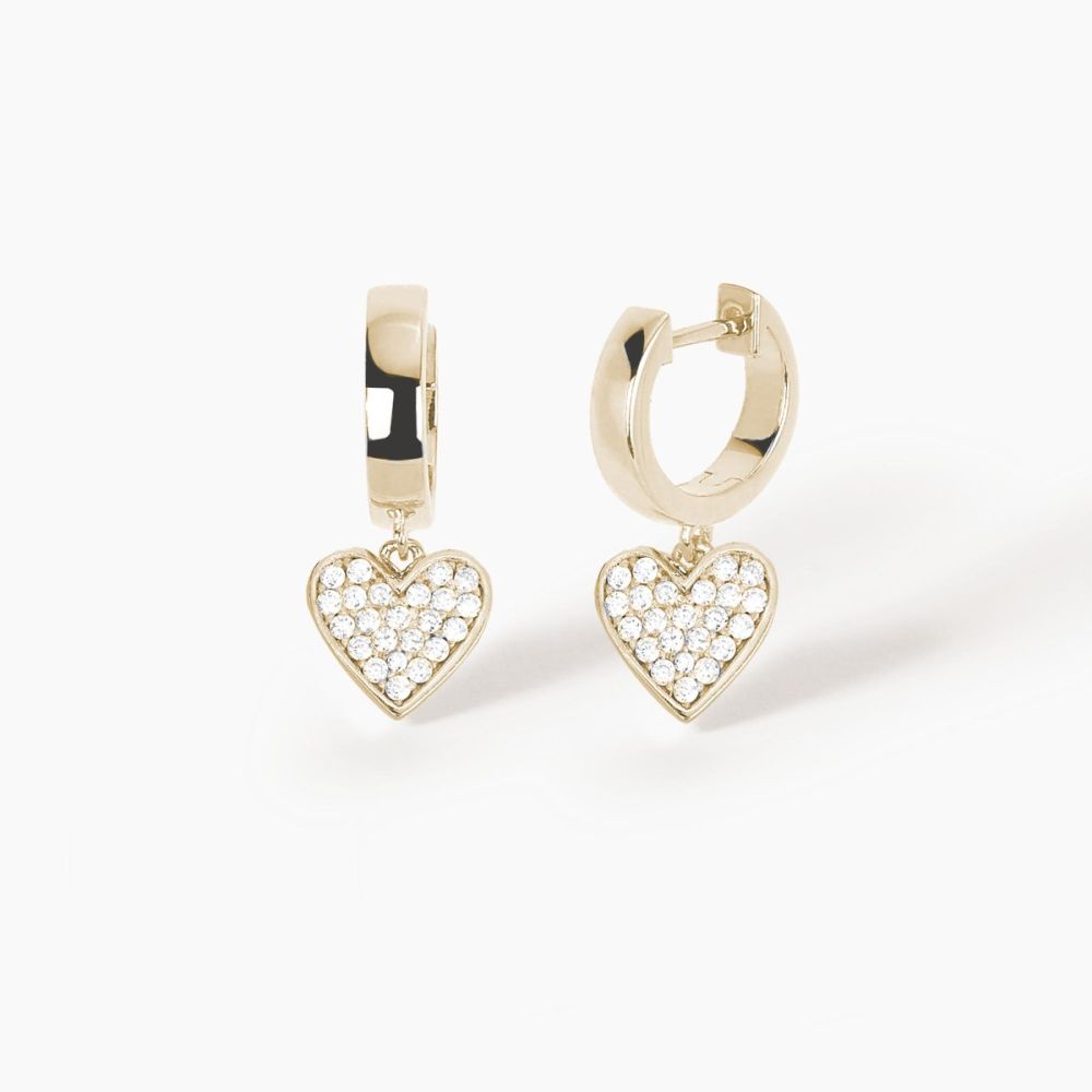 Mabina Orecchini Cerchio Argento Gold con Cuore
