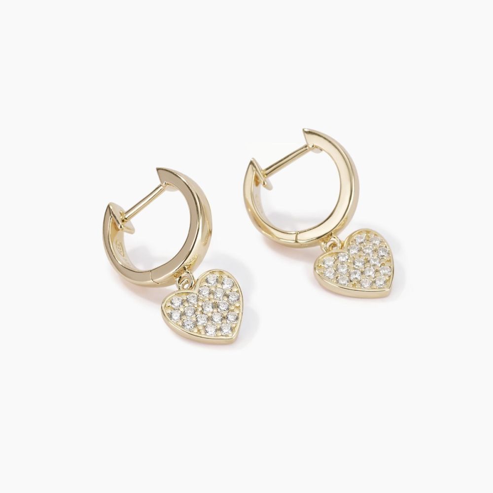 Mabina Orecchini Cerchio Argento Gold con Cuore