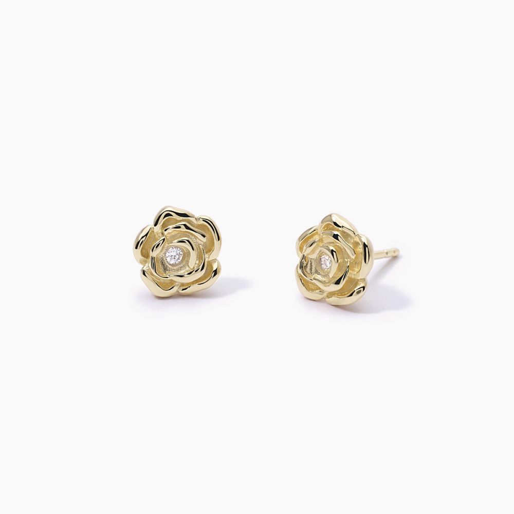 Mabina Orecchini Lobo Argento Gold Rosa e Zircone